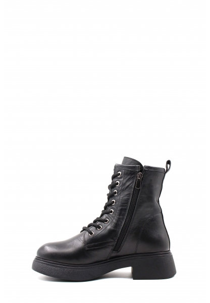 MirgeShoes Siyah Fermuarlı Kadın Postal Bot İçi Kürklü Dışı Hakiki Deri MRG01254112612637