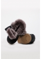 MirgeShoes Siyah Unisex Cırtcırtlı Çocuk Bot İçi Kürklü Dışı Hakiki Deri MRG01287112412932