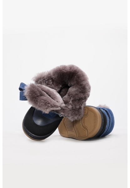 MirgeShoes Kot Unisex Cırtcırtlı Çocuk Bot İçi Kürklü Dışı Hakiki Deri MRG01287112412932