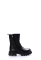 MirgeShoes Siyah Unisex Çocuk Fermuarlı Bot İçi Kürklü Dışı Hakiki Deri MRG01742116116559