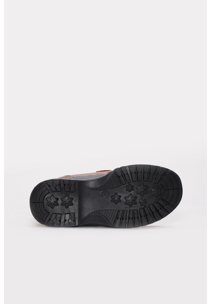 MirgeShoes Taba Unisex Çocuk Cırtcırtlı Klasik Bot İçi Kürklü Dışı Hakiki Deri MRG01136112416219