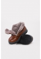 MirgeShoes Taba Unisex Çocuk Cırtcırtlı Klasik Bot İçi Kürklü Dışı Hakiki Deri MRG01136112416219
