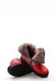 MirgeShoes Kırmızı Unisex Çocuk Fermuarlı Bot İçi Kürklü Dışı Hakiki Deri MRG0189911241237