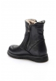 MirgeShoes Siyah Unisex Çift Fermuar Çocuk Klasik Bot İçi Kürklü Dışı Hakiki Deri MRG0190011161314