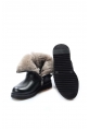 MirgeShoes İçi Kürklü Dışı Hakiki Deri Unisex Siyah Fermuarlı Çocuk Klasik Bot AH077701171202