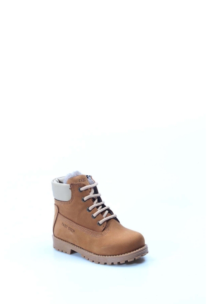 MirgeShoes Taba Unisex Fermuarlı Çocuk Bot İçi Kürklü Dışı Hakiki Deri MRG01136111611114