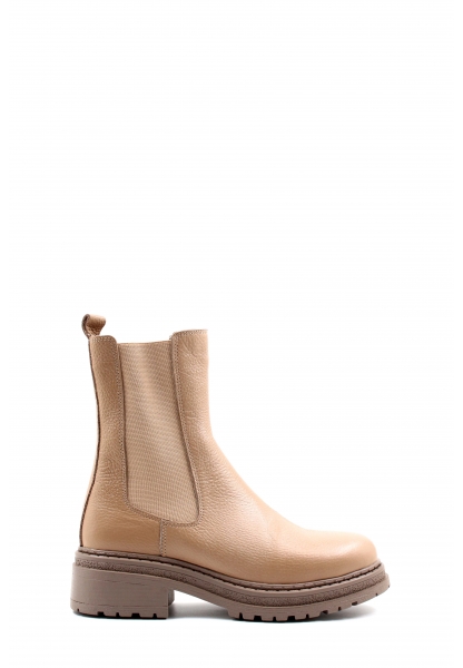 MirgeShoes Vizon Lastikli Kadın Chelsea Bot İçi Kürklü Dışı Hakiki Deri MRG0138711261839