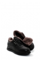MirgeShoes Siyah Bağcıklı Kadın Casual Ayakkabı İçi Kürklü Dışı Hakiki Floter Deri MRG01713112617242