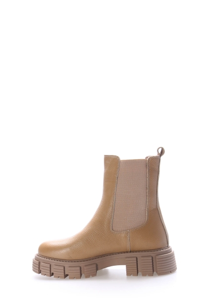 MirgeShoes Vizon Lastikli Kadın Klasik Bot İçi Kürklü Dışı Hakiki Floter Deri MRG01840112616224