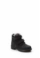 MirgeShoes Siyah Unisex Cırtcırtlı Çocuk Bot İçi Kürklü Dışı Hakiki Nubuk Deri MRG0113611611113