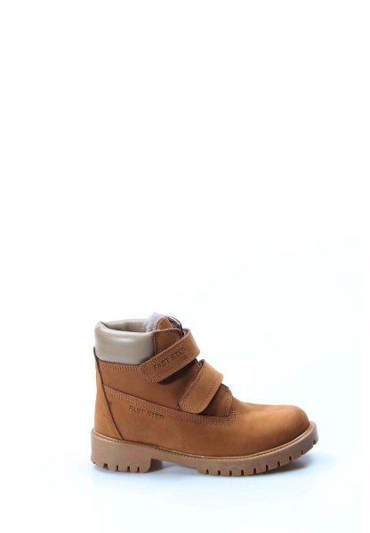 MirgeShoes Taba Unisex Çocuk Worker Bot İçi Kürklü Dışı Hakiki Nubuk Deri MRG0113611611113