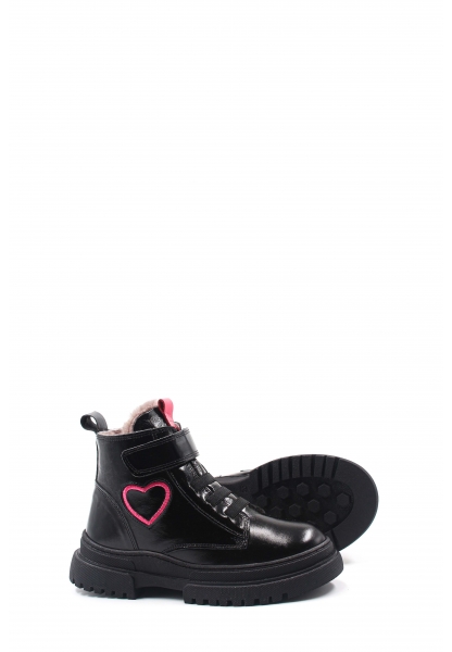 MirgeShoes Siyah Unisex Çocuk Rugan Bot İçi Kürklü Dışı Hakiki Deri MRG012871124121211