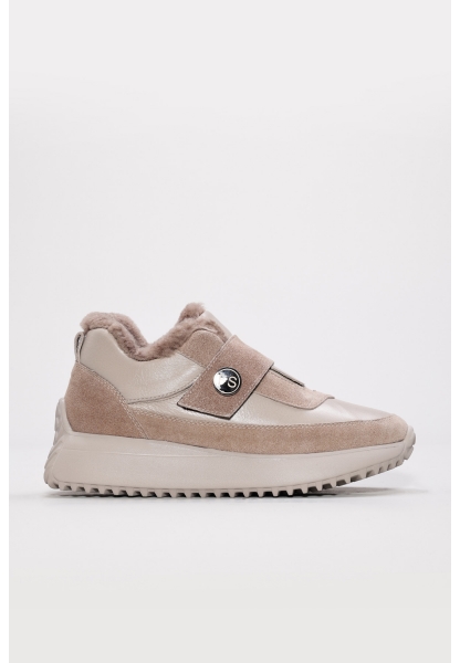 MirgeShoes Vizon Bantlı Kadın Casual Ayakkabı İçi Kürklü Dışı Hakiki Süet Deri MRG01266112611127