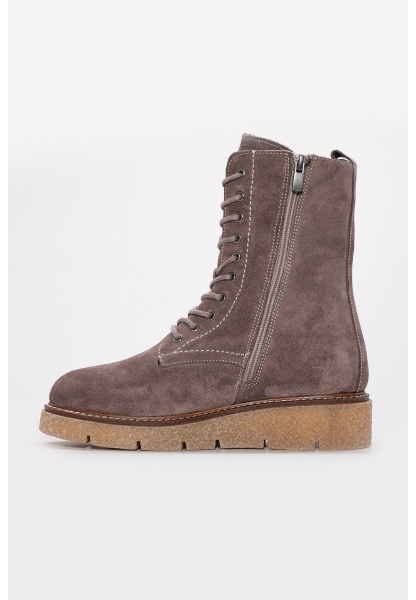 MirgeShoes Vizon Fermuarlı Kadın Postal Bot İçi Kürklü Dışı Hakiki Süet Deri MRG01787112612721