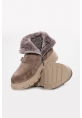 MirgeShoes Vizon Fermuarlı Kadın Bot İçi Kürklü Dışı Hakiki Süet Deri MRG0134711261781151
