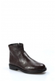 MirgeShoes Kahve Fermuarlı Erkek Klasik Bot Kaymaz Taban Hakiki Deri İçi Kürklü MRG0153811131340