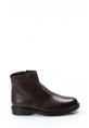 MirgeShoes Kahve Fermuarlı Erkek Klasik Bot Kaymaz Taban Hakiki Deri İçi Kürklü MRG0153811131340