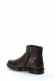 MirgeShoes Kahve Fermuarlı Erkek Klasik Bot Kaymaz Taban Hakiki Deri İçi Kürklü MRG0153811131340