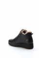 MirgeShoes Siyah Fermuarlı Kadın Topuklu Bot İçi Kürklü Dışı Kaliteli Hakiki Deri MRG0199311261468