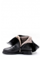 MirgeShoes Siyah Kadın Klasik Çizme İçi Yarım Kürklü Dışı Hakiki Deri MRG01140252618396