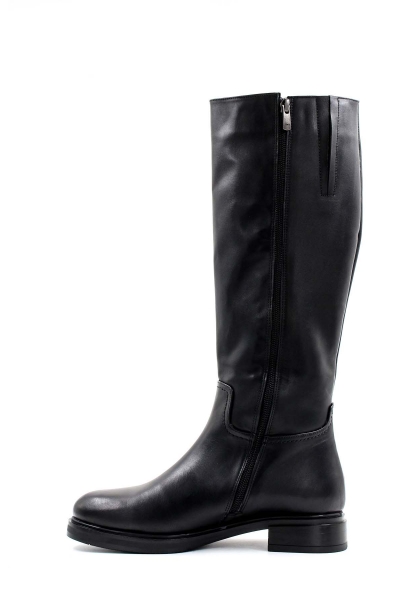 MirgeShoes Siyah Kadın Klasik Çizme İçi Yarım Kürklü Dışı Hakiki Deri MRG01140252618396