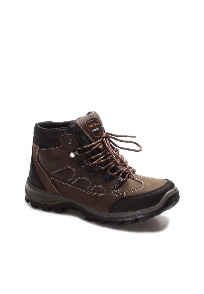 MirgeShoes Olive Bağcıklı Unisex Outdoor Bot Hakiki Deri MRG01247192415650