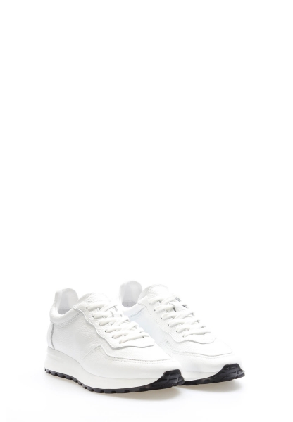 MirgeShoes Beyaz Bağcıklı Erkek Casual Ayakkabı Hakiki Deri MRG018531315287