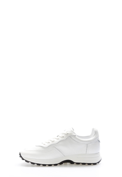 MirgeShoes Beyaz Bağcıklı Erkek Casual Ayakkabı Hakiki Deri MRG018531315287