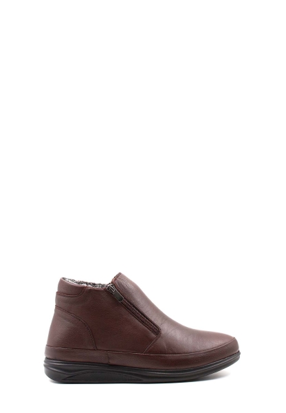 MirgeShoes Kahve Fermuarlı Erkek Klasik Bot Kaymaz Taban Hakiki Deri MRG0125619131937