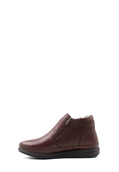 MirgeShoes Kahve Fermuarlı Erkek Klasik Bot Kaymaz Taban Hakiki Deri MRG0125619131937