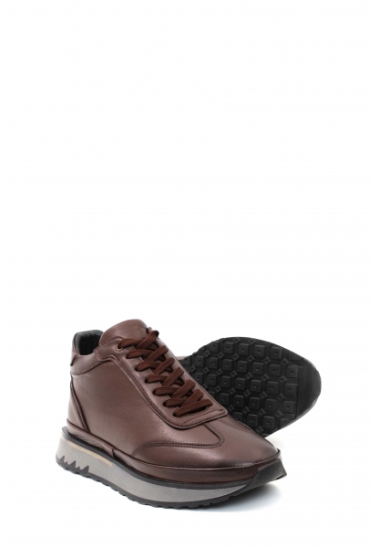 MirgeShoes Kahve Erkek Comfort Bot Kaymaz Taban Hakiki Deri MRG01985191313283