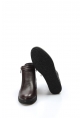 MirgeShoes Kahve Fermuarlı Kadın Dolgu Topuk Bot Kaliteli Hakiki Deri MRG0199319261468