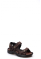 MirgeShoes Kahve Erkek Açık Hava Spor Sandalet Hakiki Deri  MRG0110371311629