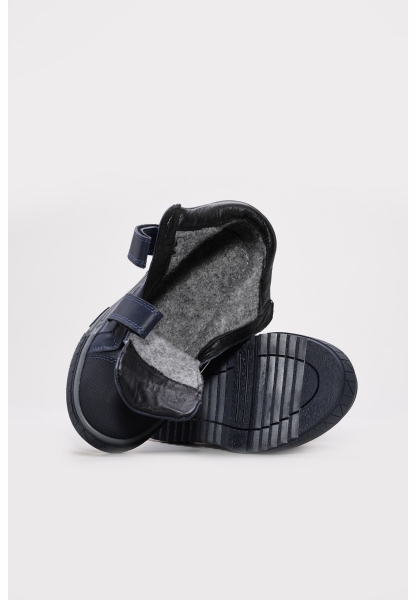MirgeShoes Lacivert Unisex Çocuk Cırtcırtlı Spor Bot Kaliteli Hakiki Deri MRG01742196116428