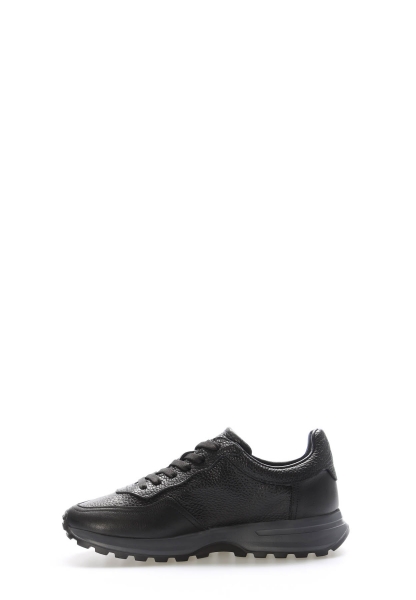 MirgeShoes Siyah Bağcıklı Erkek Spor Sneaker Ayakkabı Hakiki Deri MRG018531315287