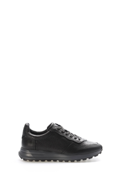 MirgeShoes Siyah Bağcıklı Erkek Spor Sneaker Ayakkabı Hakiki Deri MRG018531315287