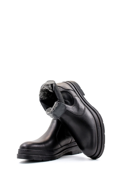 MirgeShoes Siyah Lastikli Erkek Klasik Chelsea Bot Hakiki Deri MRG011073191311144-1