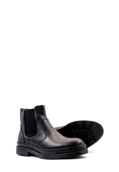 MirgeShoes Siyah Lastikli Erkek Klasik Chelsea Bot Hakiki Deri MRG011073191311144-1