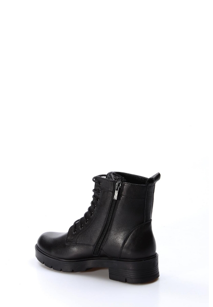 MirgeShoes Siyah Fermuarlı Kadın Klasik Bot Kaliteli Hakiki Deri MRG01103119261314