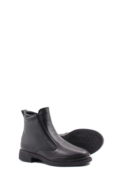 MirgeShoes Siyah Fermuarlı Kadın Klasik Bot Hakiki Deri MRG0134719261668471