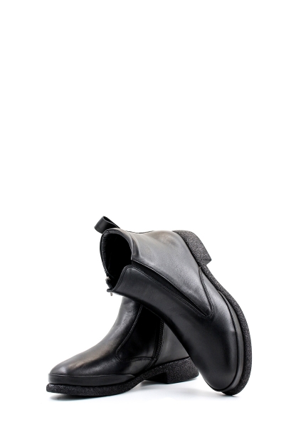 MirgeShoes Siyah Fermuarlı Kadın Klasik Bot Hakiki Deri MRG0134719261668471