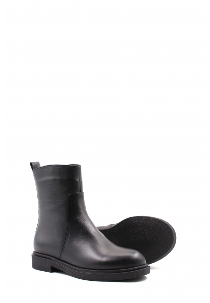 MirgeShoes Siyah Fermuarlı Kadın Klasik Bot Hakiki Deri MRG0199619261238