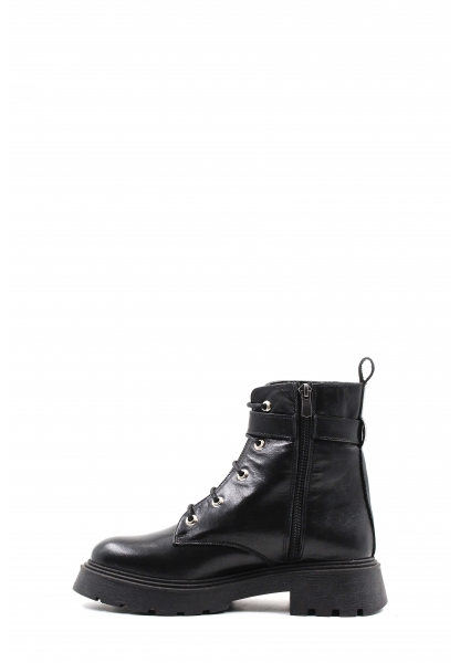 MirgeShoes Siyah Fermuarlı Kadın Tarz Klasik Bot Hakiki Deri MRG011018192611777