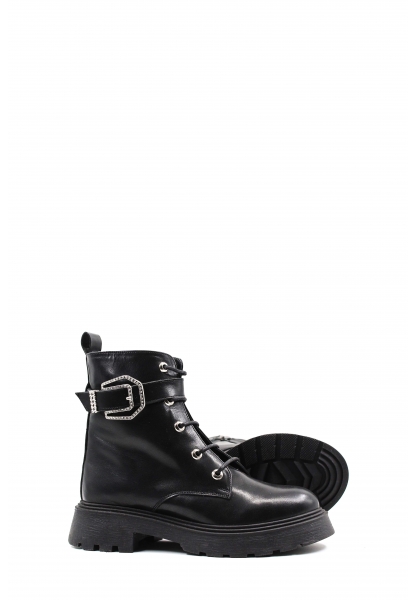 MirgeShoes Siyah Fermuarlı Kadın Tarz Klasik Bot Hakiki Deri MRG011018192611777