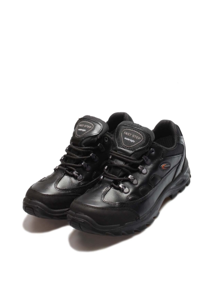 MirgeShoes Siyah Bağcıklı Unisex Outdoor Bot Hakiki Deri MRG01247192415649