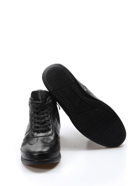 MirgeShoes Siyah Erkek Comfort Bot Kaymaz Taban Hakiki Deri MRG0198519131877