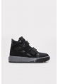 MirgeShoes Siyah Unisex Çocuk Cırtcırtlı Spor Bot Kaliteli Hakiki Deri MRG01742196116428