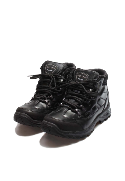 MirgeShoes Siyah Bağcıklı Unisex Outdoor Bot Hakiki Deri MRG01247192415650