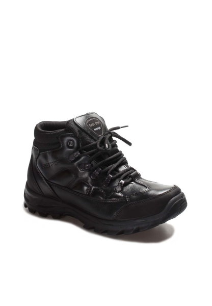 MirgeShoes Siyah Bağcıklı Unisex Outdoor Bot Hakiki Deri MRG01247192415650