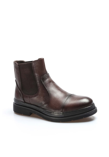 MirgeShoes Taba Lastikli Erkek Klasik Comfort Bot Hakiki Deri MRG011073191311144